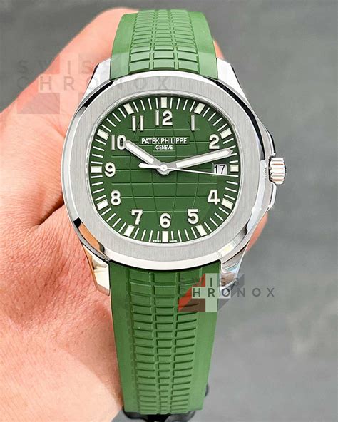 patek aquanaut green strap|patek philippe aquanaut price list.